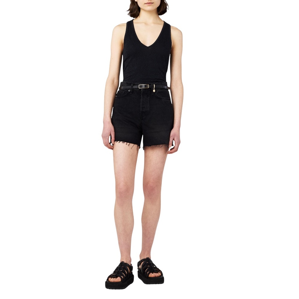 NWOT Rag & Bone Maya High-Rise Shorty Short Distressed Black 29